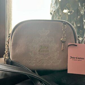 Juicy Couture Crossbody Bag Dusty Blush Pink Terry Cloth NWT